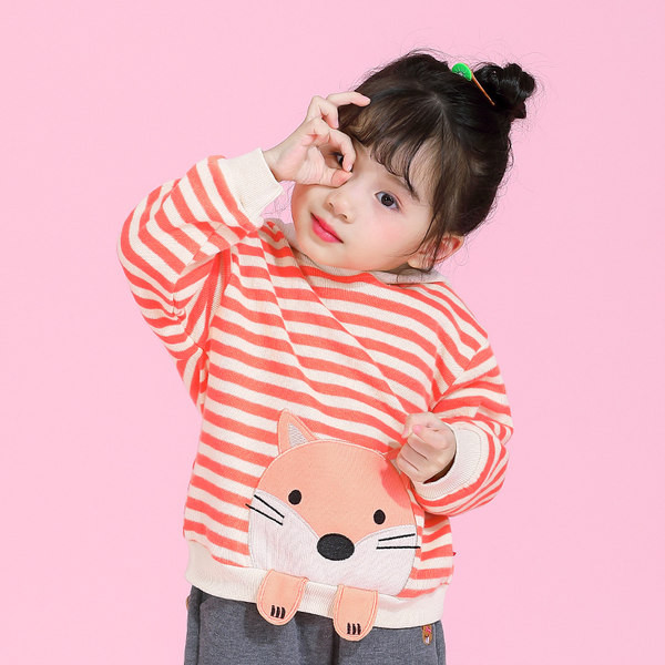 Hanorac pentru copii cu dungi pentru fete