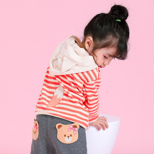 Hanorac pentru copii cu dungi pentru fete