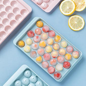 1vnt spalvingi 33 tinklelių mini apvalūs ledo kubelių rutulinių padėklų formavimo formelės PP formos Maisto klasės „pasidaryk pats“ formos Virtuvės prietaisai Baro priedai