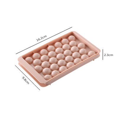 1vnt spalvingi 33 tinklelių mini apvalūs ledo kubelių rutulinių padėklų formavimo formelės PP formos Maisto klasės „pasidaryk pats“ formos Virtuvės prietaisai Baro priedai