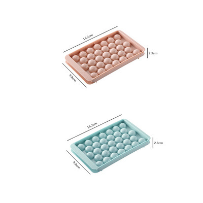 1vnt spalvingi 33 tinklelių mini apvalūs ledo kubelių rutulinių padėklų formavimo formelės PP formos Maisto klasės „pasidaryk pats“ formos Virtuvės prietaisai Baro priedai