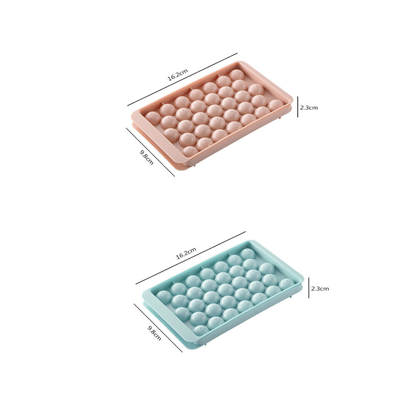 1vnt spalvingi 33 tinklelių mini apvalūs ledo kubelių rutulinių padėklų formavimo formelės PP formos Maisto klasės „pasidaryk pats“ formos Virtuvės prietaisai Baro priedai