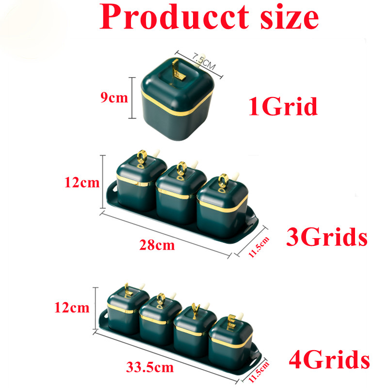 3/4db műanyag fűszerező tartály konyhai sótartó Tárolás Szervezési eszközök Fűszertartály Kannakészlet Családi fűszerszervező