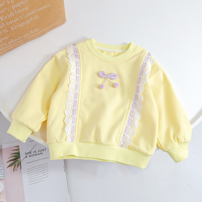 Bluză pentru copii la modă cu decolteu oval - pentru fete