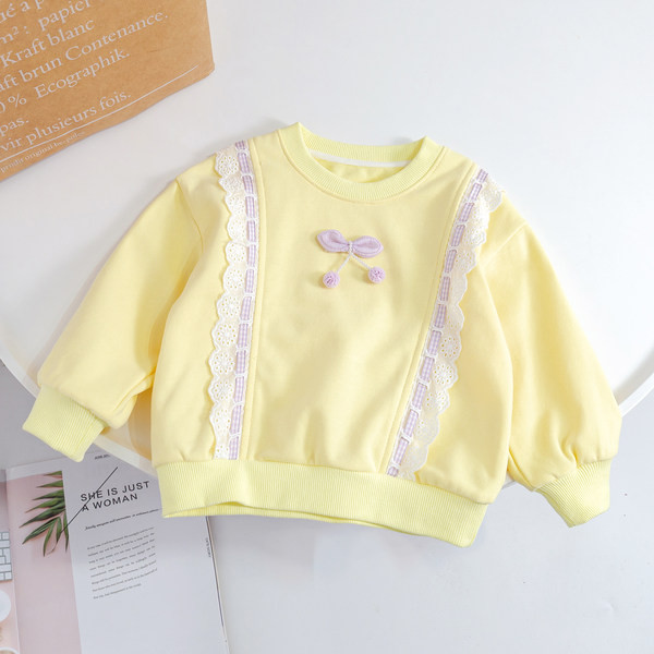 Bluză pentru copii la modă cu decolteu oval - pentru fete