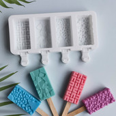 Silikoninė ledų formelė Ledo kubelių padėkliukai popsilių formelės deimantinės formos kepiniams Šokoladiniai saldainiai Naminiai kepimo įrankiai