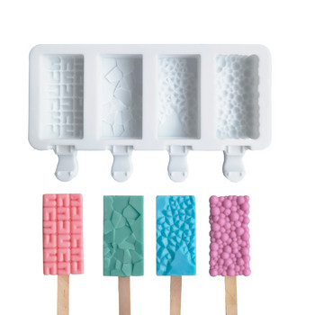 Φόρμα παγωτού σιλικόνης Δίσκος παγωτού Popsicle Pop Φόρμες σε σχήμα διαμαντιού για ζαχαροπλαστεία Καραμέλα σοκολάτας Σπιτικά εργαλεία ψησίματος