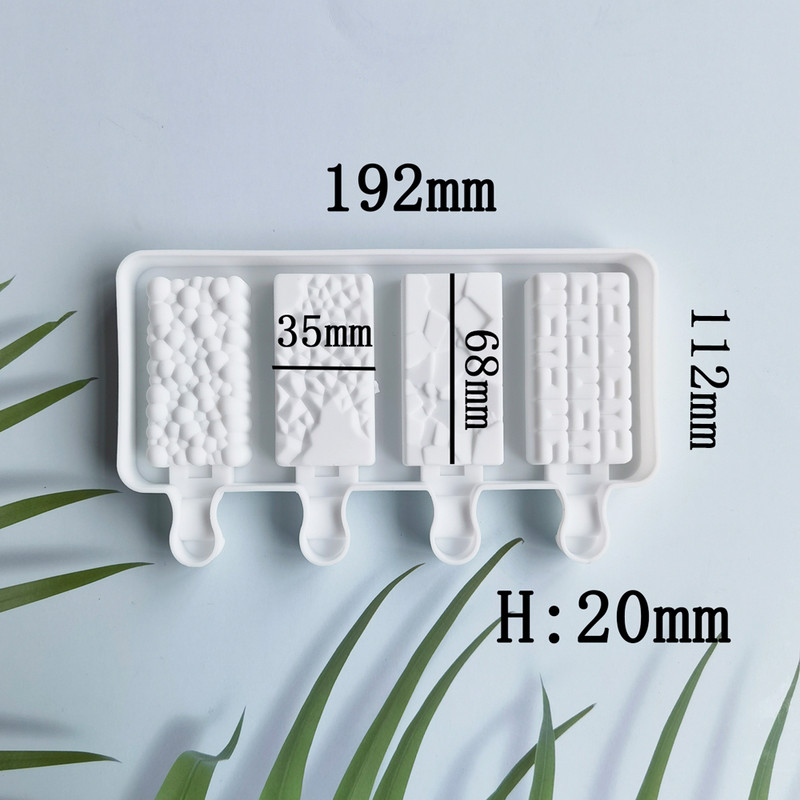 Silikoninė ledų formelė Ledo kubelių padėkliukai popsilių formelės deimantinės formos kepiniams Šokoladiniai saldainiai Naminiai kepimo įrankiai