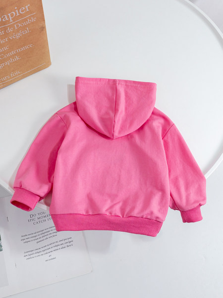 Įprasti megztiniai su gobtuvu su aplikacijomis mergaitėms