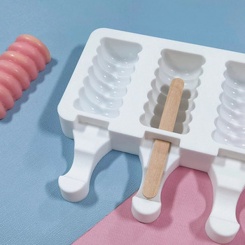 Форма за сладолед Силиконова форма Направи си сам Елипса Сладолед Креативна форма за сладкиши Машини за сладолед Форма за шоколад Форма за сладолед