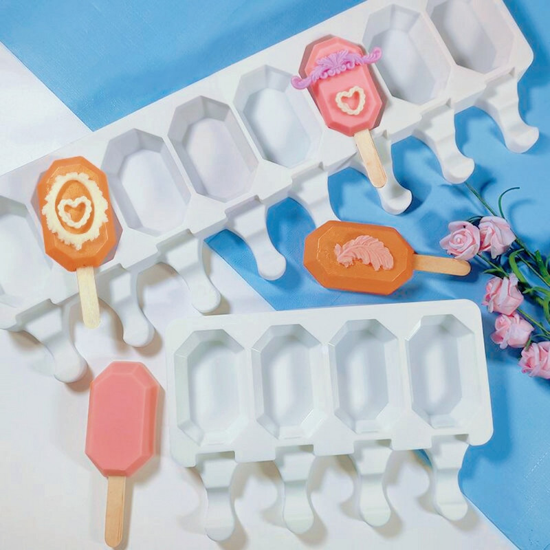 Ledų formelės silikoninės formos „pasidaryk pats“ elipsės ledams kūrybinių tešlų formelės Ledų gaminimo aparatai šokolado formelių pūslelinės formos