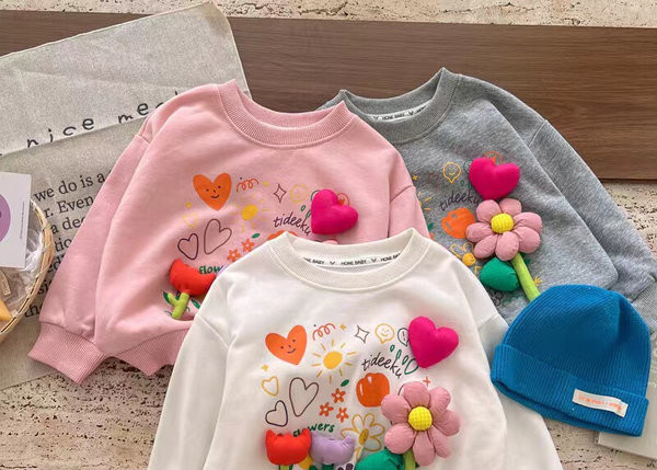 Vaikiška palaidinė mergaitėms su 3D efektu