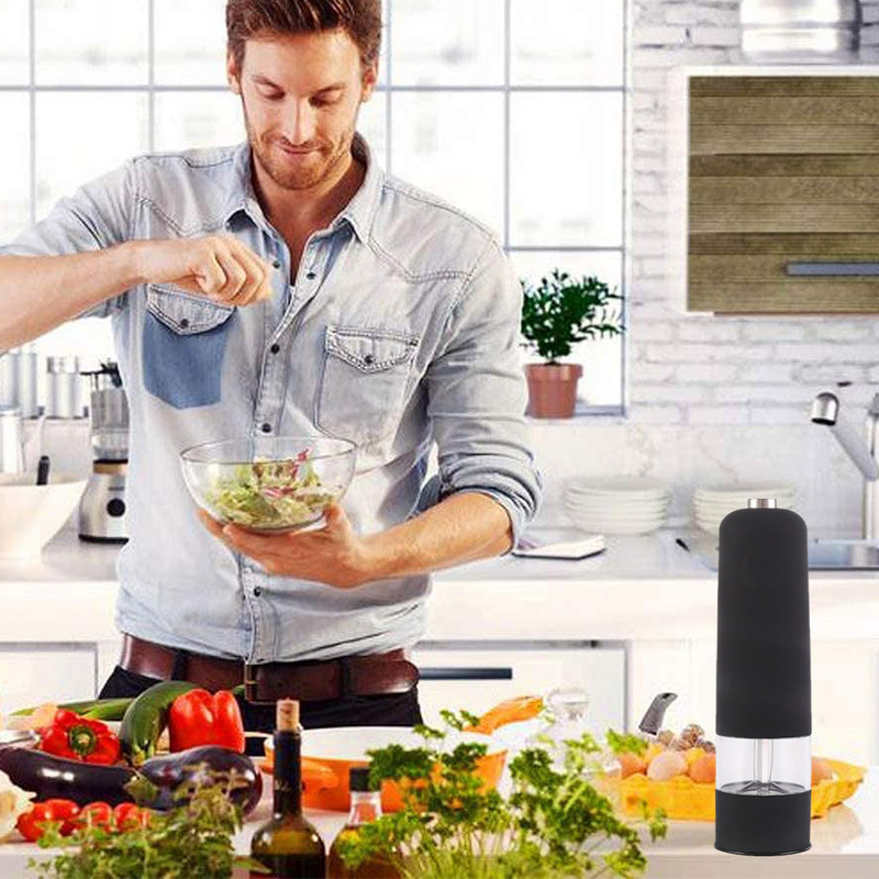 Električni mlin za papar, sol, crni papar, indukcijski mlin od nehrđajućeg čelika 304 za kućni restoran, kuhinjski alat, začin