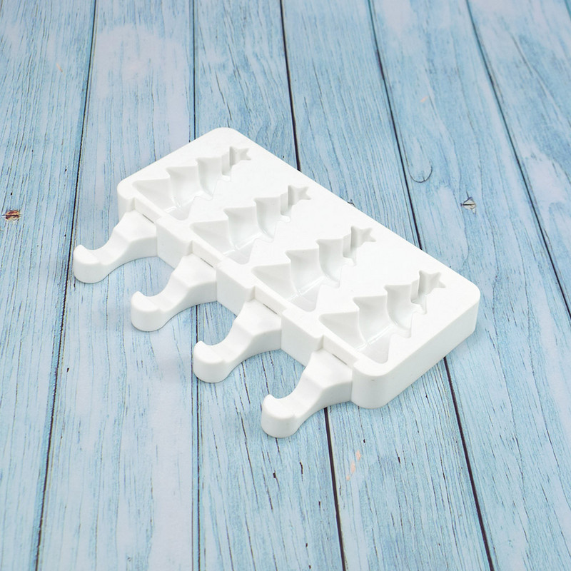 Nauja Kalėdų eglutės ledų forma „pasidaryk pats“ „Žvaigždučių“ buitinė silikoninė abrazyvinė animacinių filmų naminė „pasidaryk pats“ popsicle forma