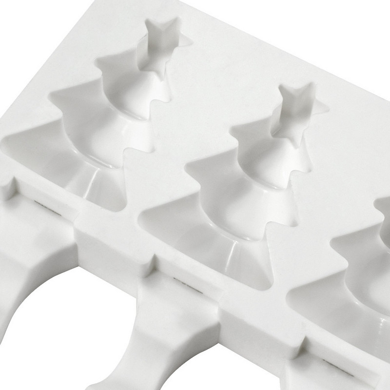 Nauja Kalėdų eglutės ledų forma „pasidaryk pats“ „Žvaigždučių“ buitinė silikoninė abrazyvinė animacinių filmų naminė „pasidaryk pats“ popsicle forma