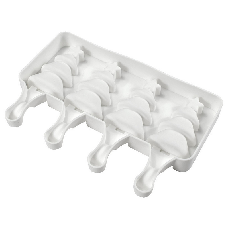 Nauja Kalėdų eglutės ledų forma „pasidaryk pats“ „Žvaigždučių“ buitinė silikoninė abrazyvinė animacinių filmų naminė „pasidaryk pats“ popsicle forma