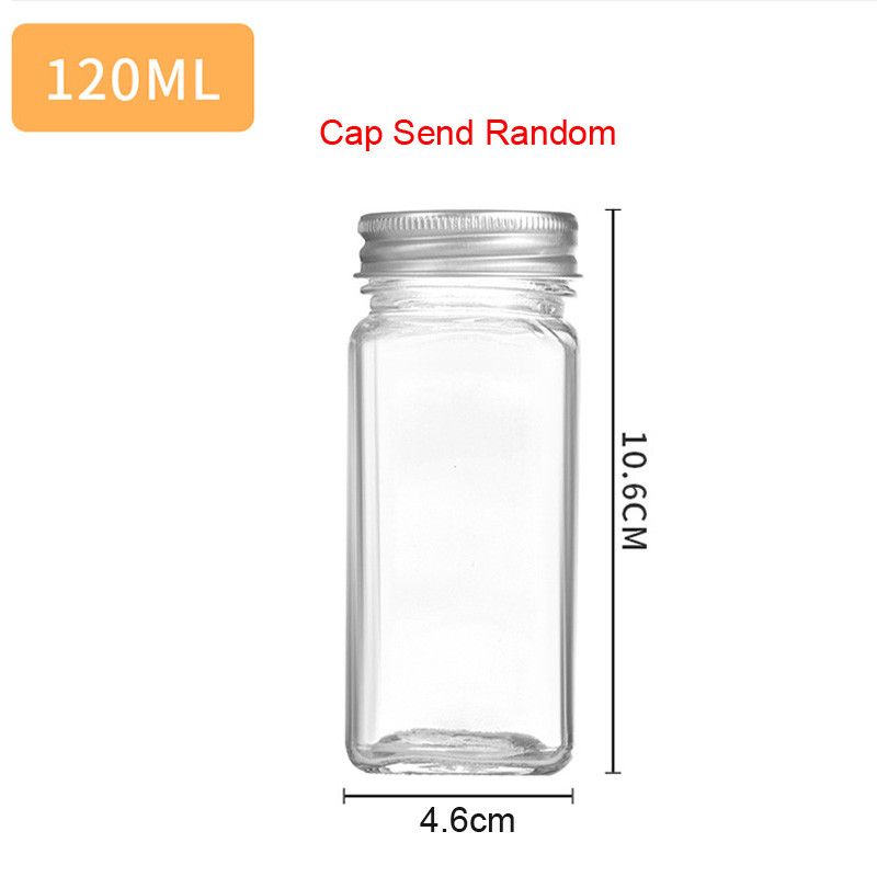 Agitatoare de sare și piper Borcan de condimente Sticlă Borcan de condimente cu capac Recipient de borcan de sticlă Borcane de bucătărie pentru organizator de condimente