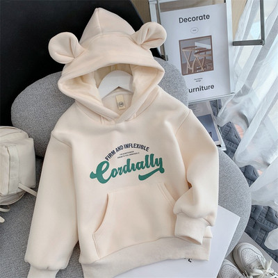 Bluza pentru copii cu gluga si element 3D pentru fete