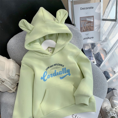 Bluza pentru copii cu gluga si element 3D pentru fete