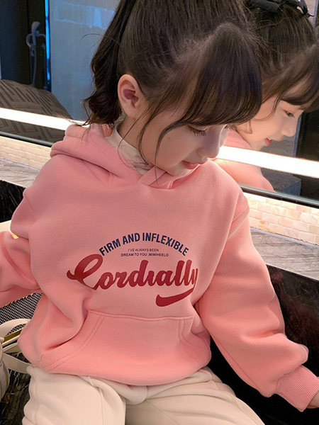 Bluza pentru copii cu gluga si element 3D pentru fete