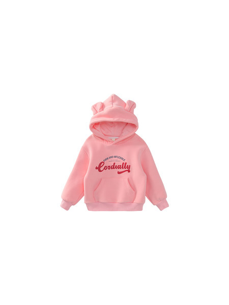 Bluza pentru copii cu gluga si element 3D pentru fete