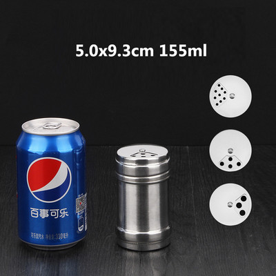 Barbecue fűszeres üveg sószóró rozsdamentes acél szezámbors fűszer forgó kenhető fűszeres üveg konyhai kütyük