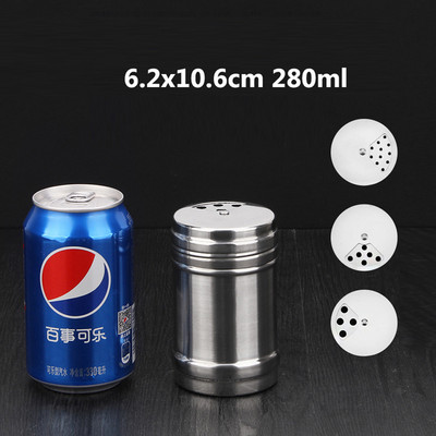 Barbecue fűszeres üveg sószóró rozsdamentes acél szezámbors fűszer forgó kenhető fűszeres üveg konyhai kütyük