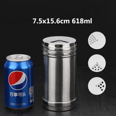 Barbecue fűszeres üveg sószóró rozsdamentes acél szezámbors fűszer forgó kenhető fűszeres üveg konyhai kütyük