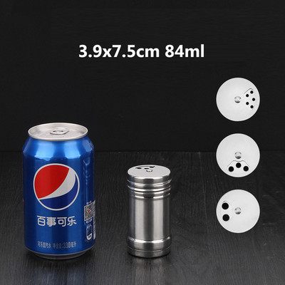 Barbecue fűszeres üveg sószóró rozsdamentes acél szezámbors fűszer forgó kenhető fűszeres üveg konyhai kütyük