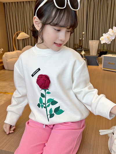 Bluză modernă pentru copii cu element 3D pentru fete