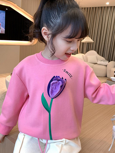 Bluză modernă pentru copii cu element 3D pentru fete