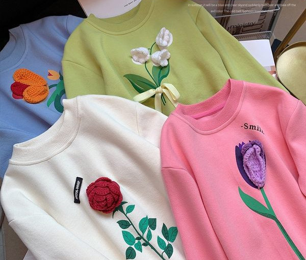 Bluză modernă pentru copii cu element 3D pentru fete