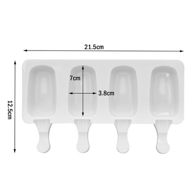 Formă din silicon Magnum cu 4/8 celule Formă din silicon pentru înghețată Forme pentru popsicle Mold DIY pentru înghețată Mucegai pentru gheata Pop Maker Tavă pentru gheață