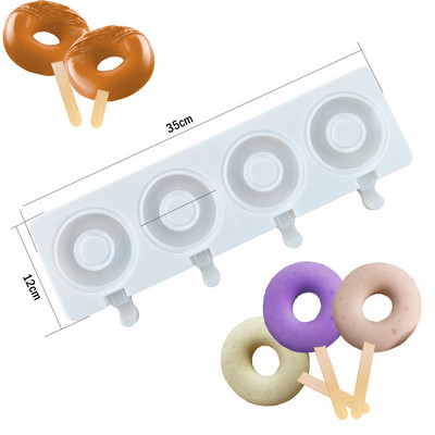 Formă din silicon Magnum cu 4/8 celule Formă din silicon pentru înghețată Forme pentru popsicle Mold DIY pentru înghețată Mucegai pentru gheata Pop Maker Tavă pentru gheață