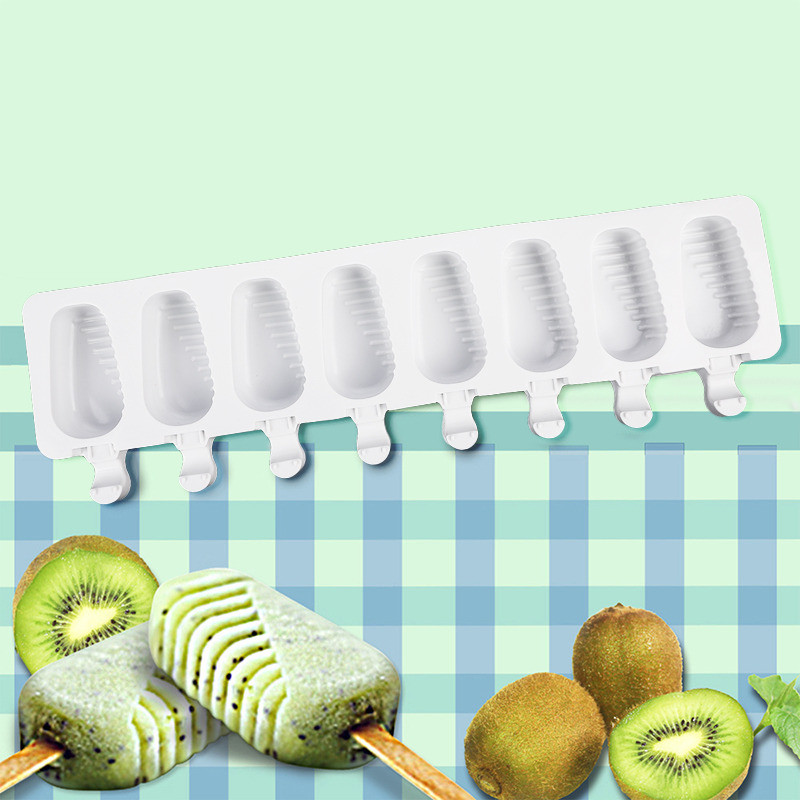 Formă din silicon Magnum cu 4/8 celule Formă din silicon pentru înghețată Forme pentru popsicle Mold DIY pentru înghețată Mucegai pentru gheata Pop Maker Tavă pentru gheață