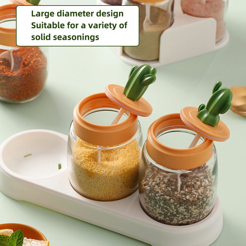 Obelix Borcan de condimente de bucătărie Cutie de condimente Cutie de condimente în formă de cactus Seturi de sticle de condimente Borcan de sticlă Borcan de condimente solide pentru bucătar