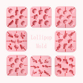 Formă din silicon pentru acadele Forme pentru prăjituri pentru bomboane tari, ciocolată, gumate, gumate, pentru înghețată, forma pentru pop, fluture, dinozaur, animal de companie