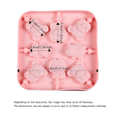 Formă din silicon pentru acadele Forme pentru prăjituri pentru bomboane tari, ciocolată, gumate, gumate, pentru înghețată, forma pentru pop, fluture, dinozaur, animal de companie