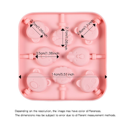 Formă din silicon pentru acadele Forme pentru prăjituri pentru bomboane tari, ciocolată, gumate, gumate, pentru înghețată, forma pentru pop, fluture, dinozaur, animal de companie