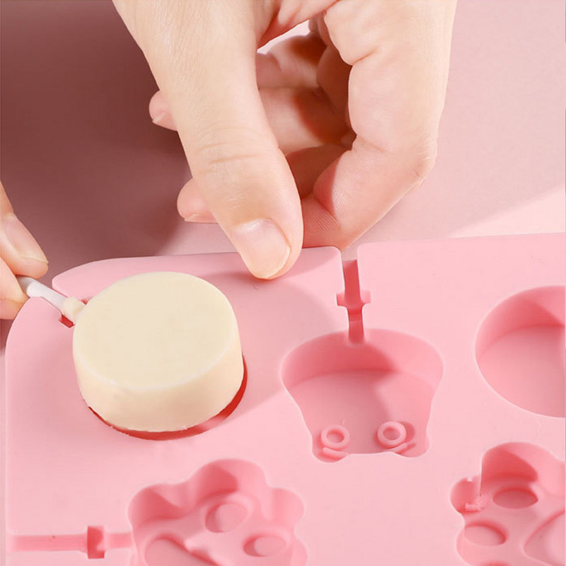 Formă din silicon pentru acadele Forme pentru prăjituri pentru bomboane tari, ciocolată, gumate, gumate, pentru înghețată, forma pentru pop, fluture, dinozaur, animal de companie