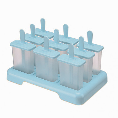 4/9 tk jäätisevormi vorm sügavkülmiku jaoks puuviljajääkuubiku valmistamise dessert pulga ja kaanega korduvkasutatav loominguline köögitööriist