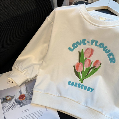 Bluza pentru copii model nou cu broderie pentru fete