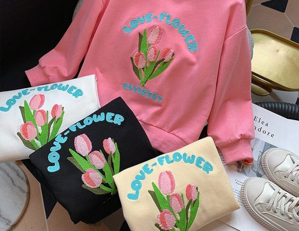 Bluza pentru copii model nou cu broderie pentru fete