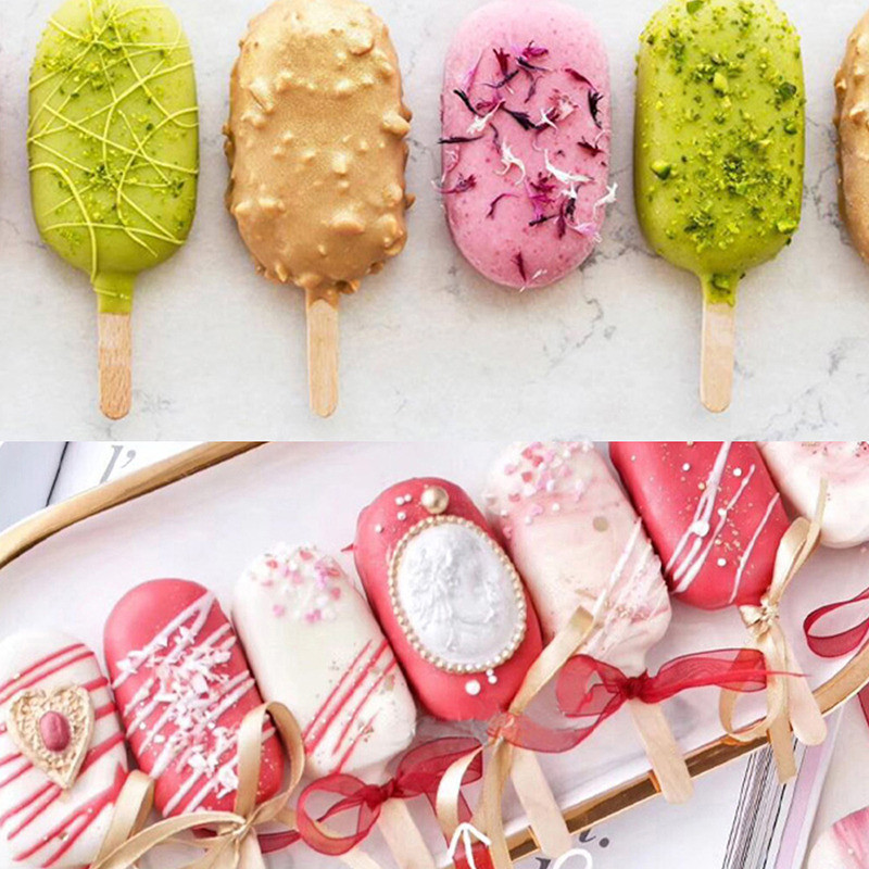 Silikoninės šaldytos ledų formelės, sultys, pūslelių formavimo aparatas vaikams formelių padėkliukas, silikoninės formelės Tortų dekoravimas kepimas