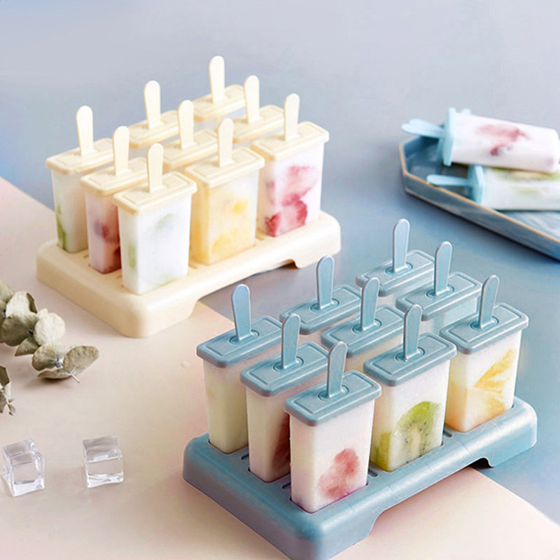 Fagylaltforma Jégkocka tálca otthoni barkácsolás desszert pálcika formák pálcikákkal Fagyasztólé Popsikaforma fagylaltkészítő tartó