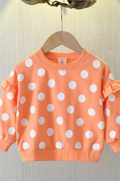 Divatos gyermek pöttyös blúz lányoknak