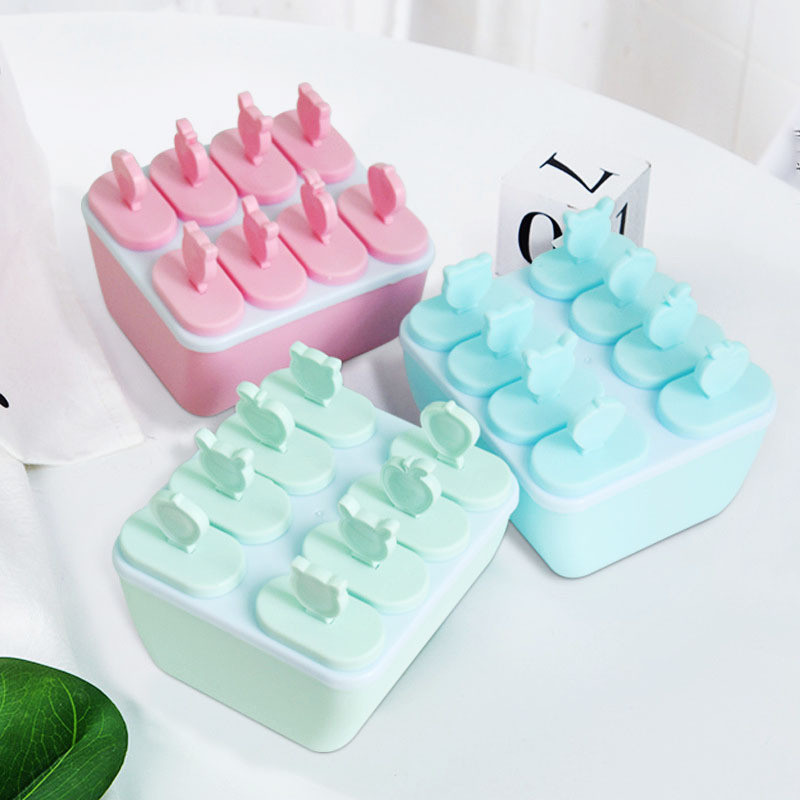 Virtuvės ledo kubelių formelės Daugkartinio naudojimo popsicle aparatas „pasidaryk pats“ ledų įrankiai Virtuvės 6/8 ląstelių saldainių formelių padėklo juostos įrankiai