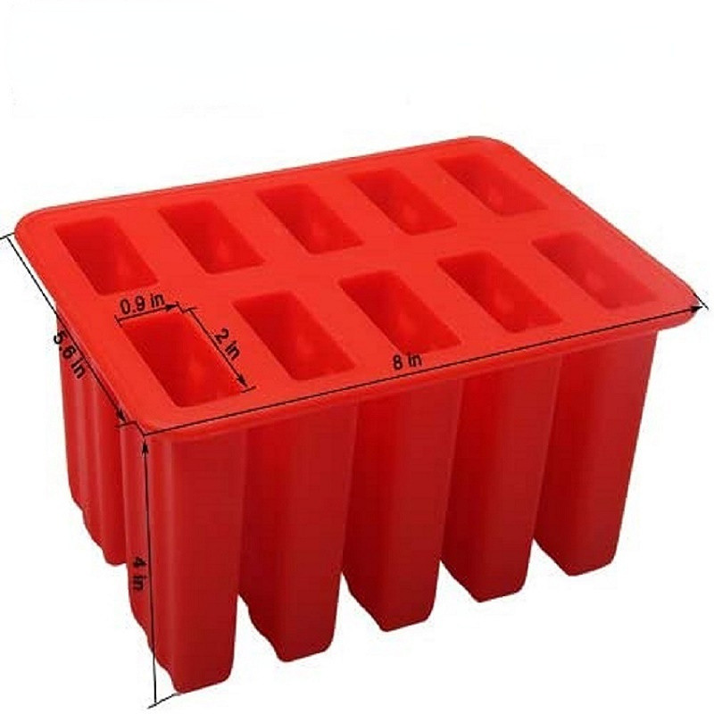 Élelmiszer-minőségű popsikló szilikon formák 4/10 üreges házi konyhai fagylalt szilikon BPA mentes fagyasztott jégkrémkészítő