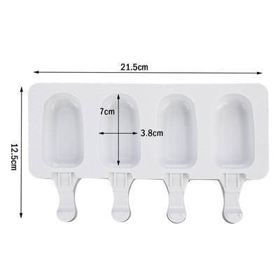 4/8 Cell Magnum Silikoninė Forma Silikoninė Ledų Forma Popsicle Formos „Pasidaryk pats“ ledų formelės ledų formavimo formavimo formelės ledų padėklas