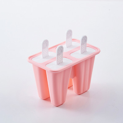 Cutie de gheata creativa Mucegai pentru inghetata din silicon Mold reutilizabila DIY pentru Popsicle 4 Grile 6 Grile Cutie pentru Inghetata Popsicle Accesorii de bucatarie